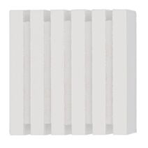 Embout de barre à rideau cube Ø28 à visser laqué blanc - INVENTIV