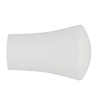 Embout de barre à rideau pommeau Ø28 à visser laqué blanc - INVENTIV