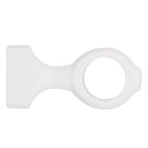 Support monobloc de barre à rideau en bois Ø28 65mm laqué blanc - INVENTIV
