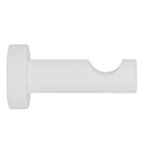 Support tige de barre à rideau en bois Ø28 oeil ouvert 80mm laqué blanc - INVENTIV
