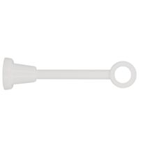Support de barre à rideau en bois œil Ø28 recoupable 220 mm laqué blanc - INVENTIV