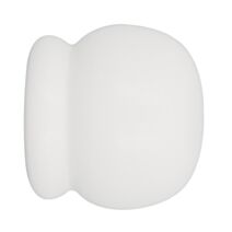 Embout de barre à rideaux anglais Ø35 à emboîter laqué blanc - INVENTIV