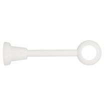 Support de barre à rideau en bois oeil Ø35 90220mm laqué blanc - INVENTIV