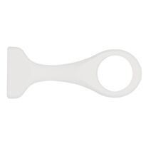 Support monobloc de barre à rideau en bois Ø35 115 mm laqué blanc - INVENTIV