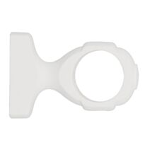 Support monobloc de barre à rideau en bois Ø35 65 mm laqué blanc - INVENTIV