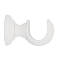 Support plafond de barre à rideau en bois Ø35 ouvert 65 mm laqué blanc - INVENTIV