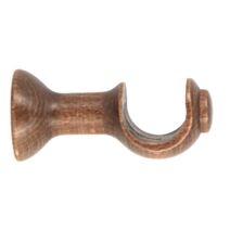 Support de barre à rideau en bois ouvert Ø28 70 mm chêne foncé -INVENTIV