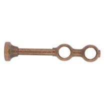 Support de barre à rideau en bois œil fermé Ø28 double 150/215mm chêne foncé - INVENTIV