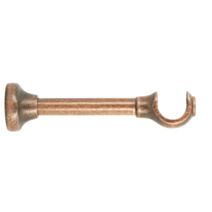 Support de barre à rideau en bois œil ouvert Ø28 recoupable 160mm chêne foncé - INVENTIV