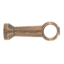 Support de barre à rideau en bois Ø28 oeil fermé 100 mm chêne foncé - INVENTIV