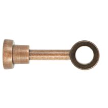 Support de barre à rideau en bois oeil fermé Ø28 85130mm chêne foncé - INVENTIV