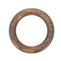 Lot de 10 anneaux bois 56 mm pour tringle à rideaux Ø28 chêne foncé - INVENTIV