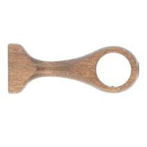 Support de barre à rideau en bois monobloc Ø35 115 mm chêne foncé - INVENTIV