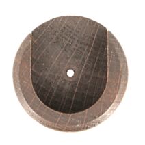 Lot de 2 naissances pour barre à rideau en bois Ø35 chêne foncé - INVENTIV