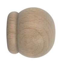 Embout de barre à rideau anglais Ø28 à emboîter naturel - INVENTIV