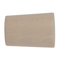 Embout de barre à rideaux cylindre Ø28 à visser naturel - INVENTIV