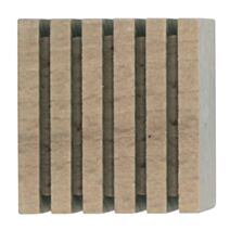 Embout de barre à rideaux cube Ø28 à visser naturel - INVENTIV