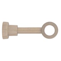 Support de barre à rideau en bois oeil fermé Ø28 85130mm naturel - INVENTIV