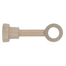 Support de barre à rideau en bois oeil fermé Ø28 85130mm naturel - INVENTIV