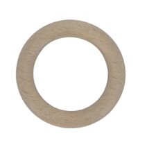 Lot de 10 anneaux en bois 56 mm pour tringle à rideaux Ø28 naturel - INVENTIV