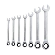 Jeu de 7 clés mixtes cliquet 8/19mm chrome vanadium - INVENTIV