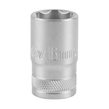 Douille 1/2" 6 pans 16mm chrome vanadium - INVENTIV