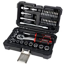 Coffret à douilles 1/4" 40 pièces chrome vanadium - INVENTIV