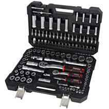 Coffret douilles 108 pièces 1/4" et 1/2" en chrome vanadium - INVENTIV