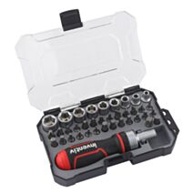 Set tournevis à cliquet 38 pièces chrome vanadium - INVENTIV