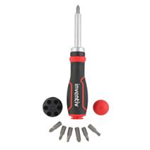 Jeu de 6 tournevis à cliquet chrome vanadium - INVENTIV