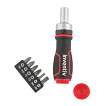 Set tournevis boule à cliquet 6 embouts - INVENTIV