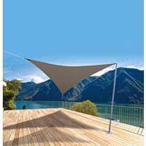 Voile d'ombrage triangulaire Primo 5m Grège - INVENTIV