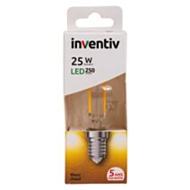 Ampoule Retroled sphérique E14 250lm 3W blanc chaud - INVENTIV