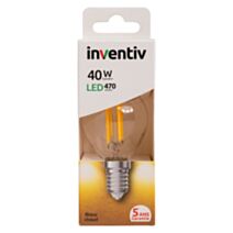 Ampoule Retroled sphérique E14 470lm 5W blanc chaud - INVENTIV