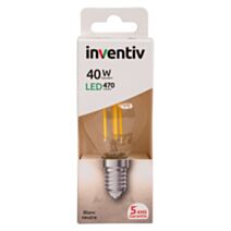 Ampoule Retroled sphérique E14 470lm 5W blanc neutre - INVENTIV