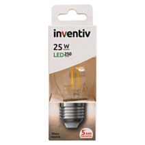Ampoule led filament sphérique E27 250lm 3W blanc neutre - INVENTIV