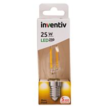 Ampoule Retroled flamme E14 250lm 3W blanc chaud - INVENTIV