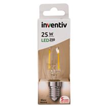 Ampoule Retroled filament E14 flamme 250lm 3W blanc neutre - INVENTIV