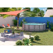 Voile ombrage rectangulaire Primo 2x1,4m Ardoise - INVENTIV