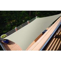 Voile ombrage rectangulaire Primo 2x1,4m Ivoire - INVENTIV