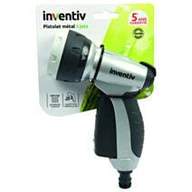 Pistolet arrosage 5 jets métal - INVENTIV