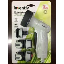 Kit pistolet arrosage + raccords Ø19mm - INVENTIV