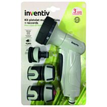 Kit pistolet arrosage + raccords Ø19mm - INVENTIV