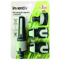 Kit lance + raccords d'arrosage Ø15 mm - INVENTIV
