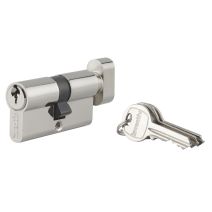 Cylindre de Serrure Surêté L.30+30mm Avec Bouton - INVENTIV