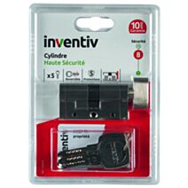 Cylindre de Serrure Haute Sécurité 5 Protections L.30+30mm - INVENTIV
