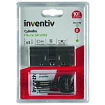 Cylindre de serrure haute sécurité 5 protections - INVENTIV