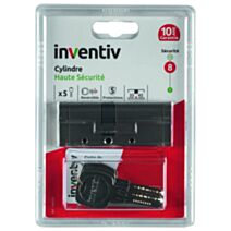 Cylindre de Serrure Haute Sécurité 5 Protections L.35+45mm - INVENTIV