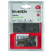 Cylindre de Serrure Haute Sécurité 5 Protections L.35+50mm - INVENTIV