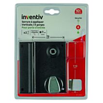 Serrure en applique verticlé 70x110mm, ouverture à gauche - INVENTIV